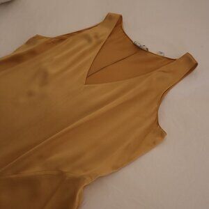 VINCE golden silk dress